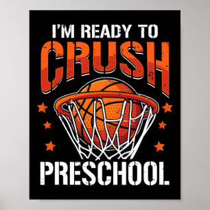 Zurück in die Schule Crush Vorschule Basketball Bo Poster