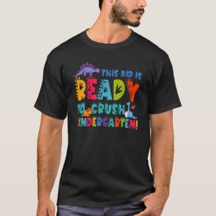 Zurück in die Schule Dinosaurier Kid ist bereit, s T-Shirt