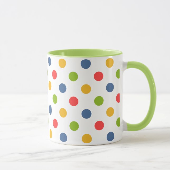 "Zurück in die Schule" farbenfrohe Tasse (Rechts)