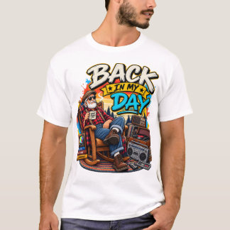 Zurück in meinen Tagen – Retro-Opa Vintage-Erinner T-Shirt