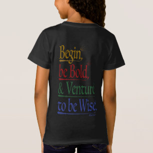 Zurück - magische Horace Quote Girls' Slide T-Shirt