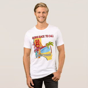 Zurück nach Cali Herren Bella+Canvas Tri-Blend Shirt