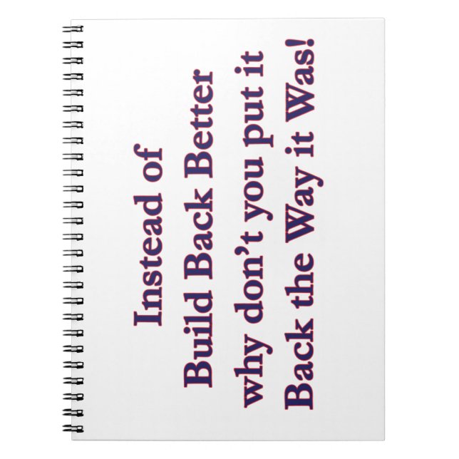 Zurück Notizblock (Vorderseite)