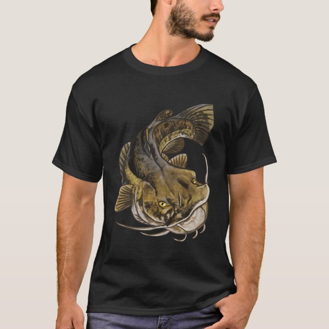 Zurück Print Catfish Fischarten T-Shirt (Vorderseite)
