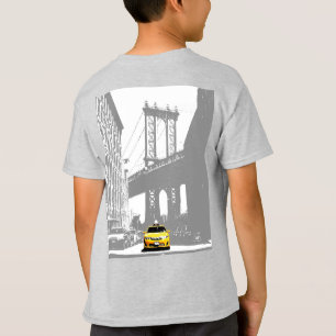 Zurück Print New York Brooklyn Yellow Taxboys T-Shirt