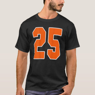 Zurück Print Orange Sportblock Nr. 25 für Sport T-Shirt