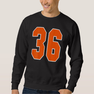 Zurück Print Orange Sportblock Nr. 36 für Sport Sweatshirt