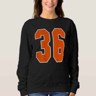 Zurück Print Orange Sportblock Nr. 36 für Sport Sweatshirt
