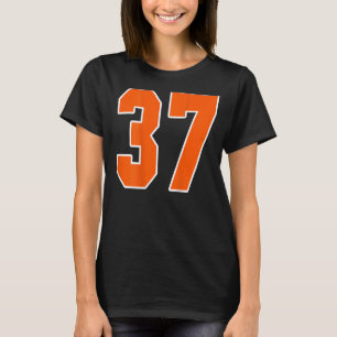 Zurück Print Orange Sportblock Nr. 37 für Sport T-Shirt