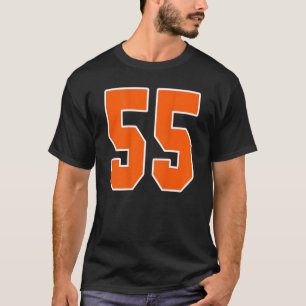 Zurück Print Orange Sportblock Nr. 55 für Sport T-Shirt
