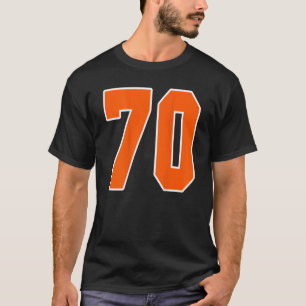 Zurück Print Orange Sportblock Nr. 70 für Sport T-Shirt