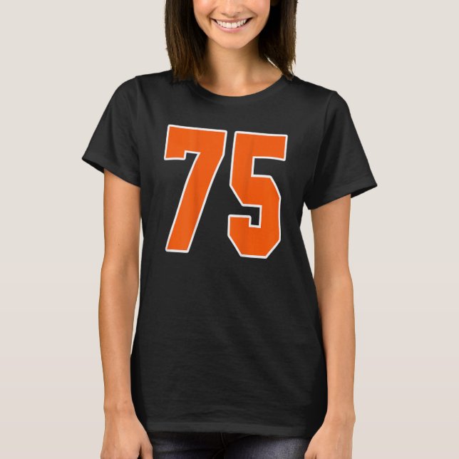 Zurück Print Orange Sportblock Nr. 75 für Sport T-Shirt (Vorderseite)