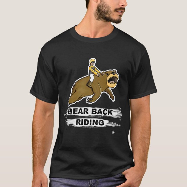 Zurück reitener Bär T-Shirt (Vorderseite)