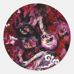 Zurück Runder Aufkleber