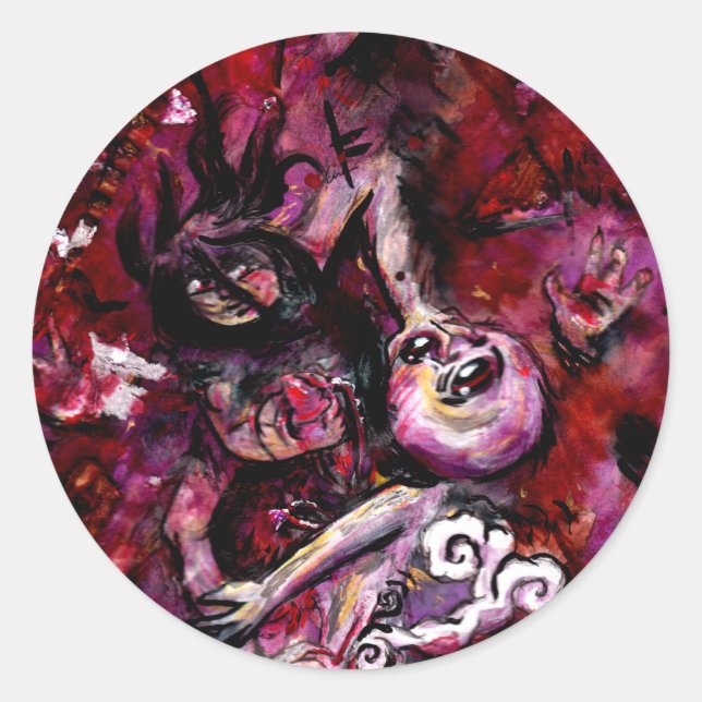 Zurück Runder Aufkleber (Vorderseite)