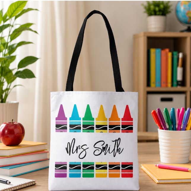 zurück Schule Regenbogen Lehrer Leben (back School Rainbow Teacher Life Tote Bag)