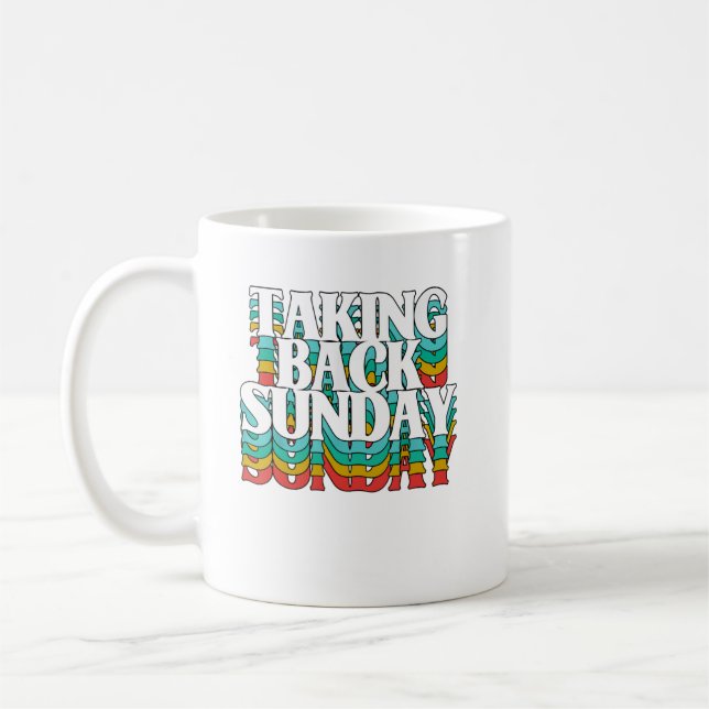 Zurück Sonntag Funny Sarcasm Kaffeetasse (Links)