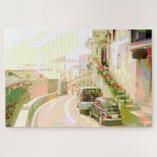 Zurück Straße Italien Digitaler Impressionist Pop  Puzzle