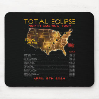 Zurück) Total Solar Eclipse 2024 North America Tou Mousepad