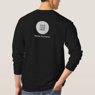 Zurück und Vorderseite Design Ihre Firmenlogos T-Shirt