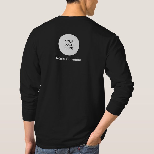 Zurück und Vorderseite Design Ihre Firmenlogos T-Shirt (Rückseite)