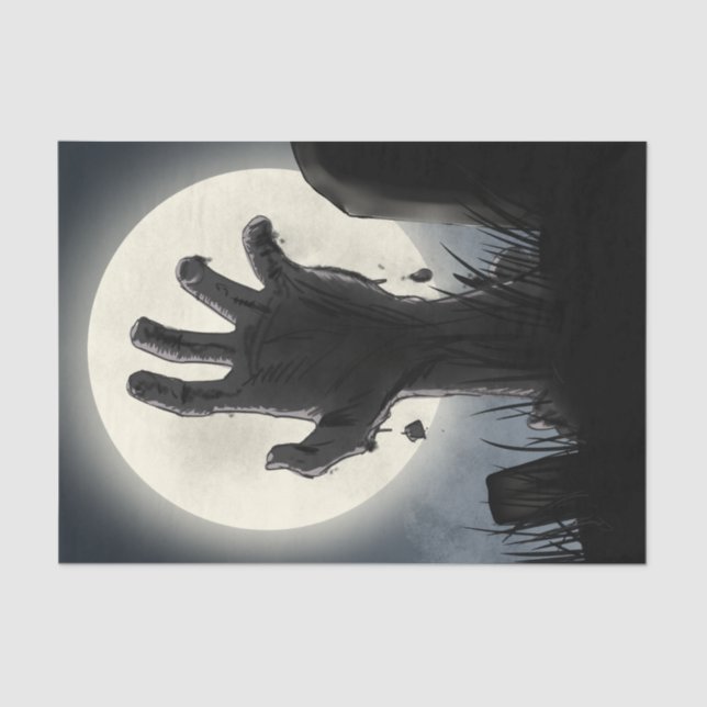 Zurück vom Grave Zombie Friedhof Seidenpapier (Vorderseite)