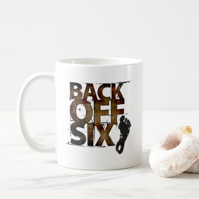 Zurück von sechs Meter - Art der sozialen Distanz Kaffeetasse (Mit Donut)