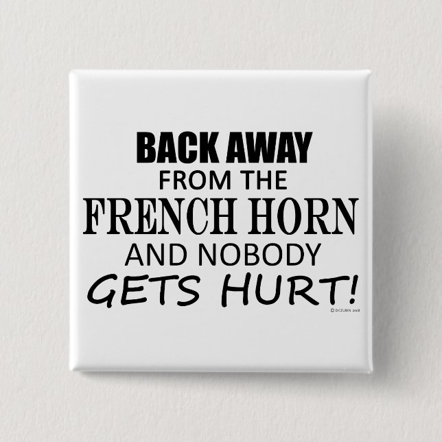 Zurück weg vom französischen Horn Button (Vorderseite)