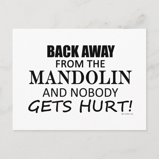 Zurück weg vom Mandolin Postkarte (Vorderseite)