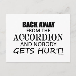 Zurück weg von der Akkordeon Postkarte