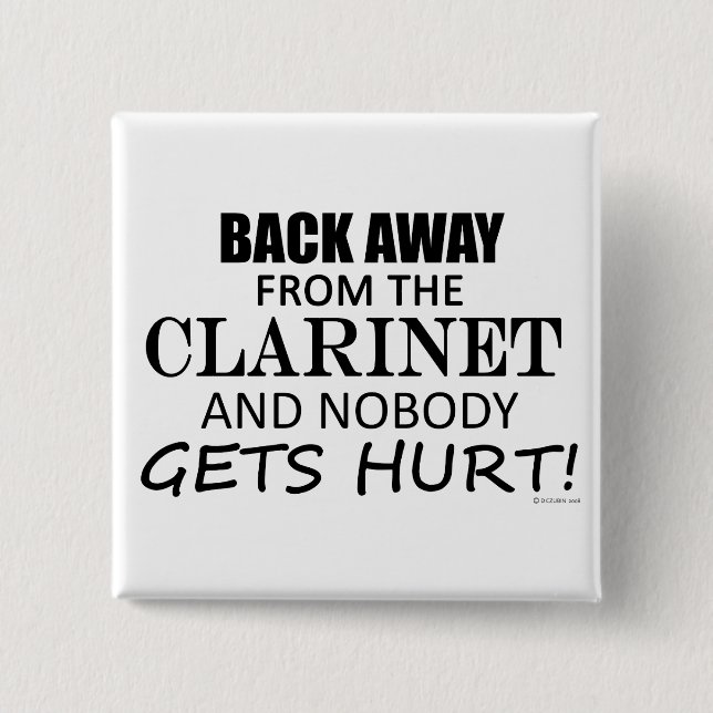 Zurück weg von der Klarinette Button (Vorderseite)