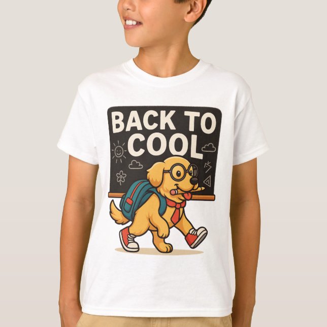 Zurück zu Cool - Golden Retriever Student T - Shir T-Shirt (Vorderseite)