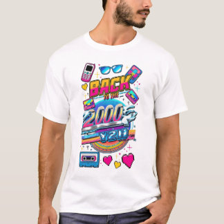 Zurück zu den 2000er Retro-Design Vintage-Themenpa T-Shirt