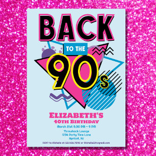 Zurück zu den 90er Retro-Geburtstag Einladung