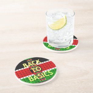 Zurück zu den Grundlagen: Kenianische Flaggen-Webk Getränkeuntersetzer