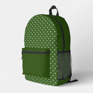 Zurück zu den grünen weißen Polka-Punkten der Schu Bedruckter Rucksack