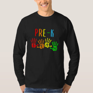 Zurück zu den Handdrucken des Schullehrerteams T-Shirt