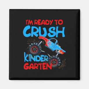 Zurück zu den Jungen am ersten Tag des Kindergarte Magnet