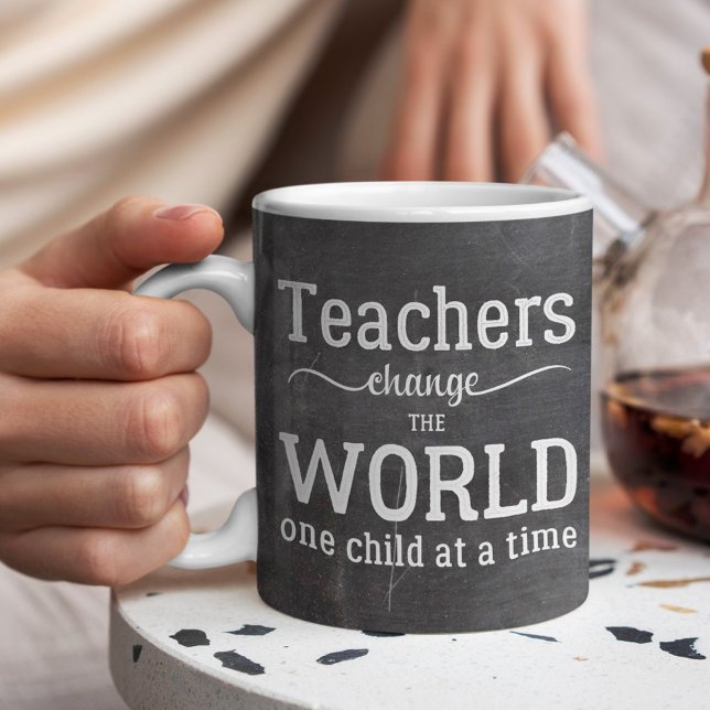Zurück zu den Lehrern verändern die Weltquote Kaffeetasse (Von Creator hochgeladen)
