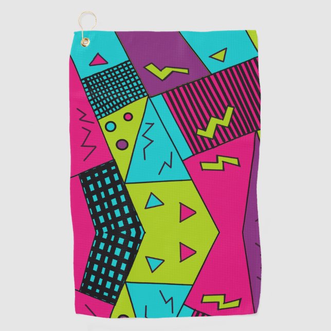 Zurück zu den Retro-Kissen der 90er Jahre Golfhandtuch (Vorderseite)