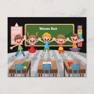Zurück zu den Schulkindern Postkarte