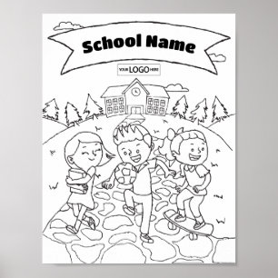 Zurück zu den Schulkindern zurück zur Schule Kunst Poster