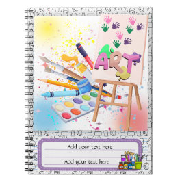 Zurück zu einem KunstNotebook in der Schule Notizblock