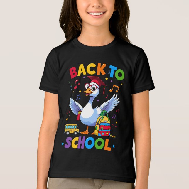 Zurück zu Gänse der Schule - T - Shirt-Design für  Tri-Blend Shirt (Vorderseite)