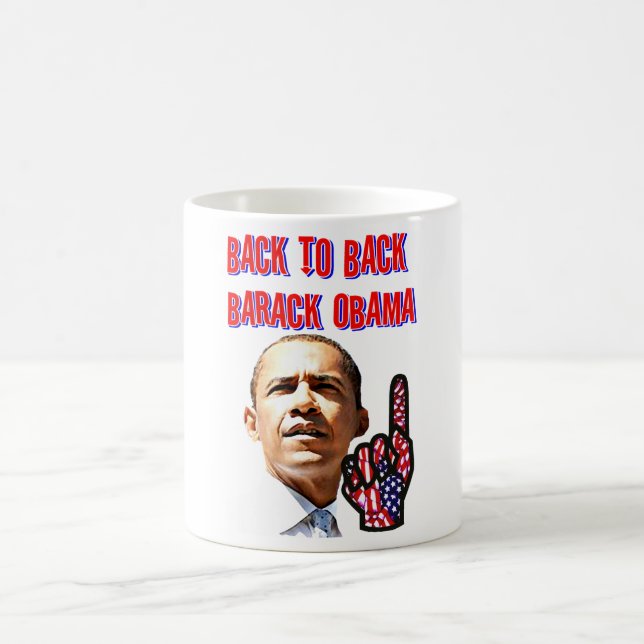 Zurück zu hinten, Präsident Barack Obama_ Kaffeetasse (Mittel)