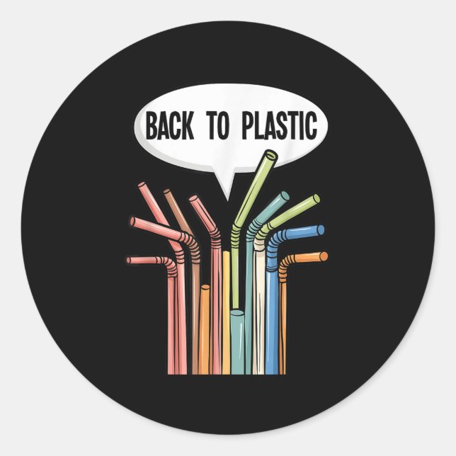 Zurück zu Plastikstämmen: Präsident Trump Führungs Runder Aufkleber (Vorderseite)