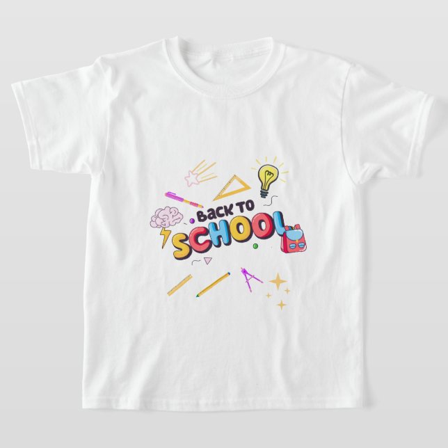 Zurück zu Schulbedarf Shirt farbenfroher Doodle (Ablage )