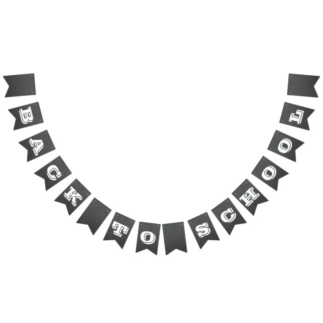 Zurück zu Schule - Tafelentwurfsfahne Wimpelkette (Alle)