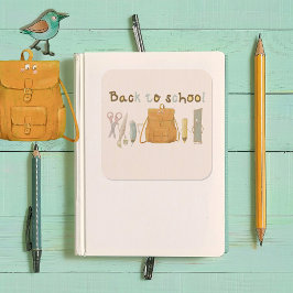 Zurück zu Schulfreunden Quadratischer Aufkleber