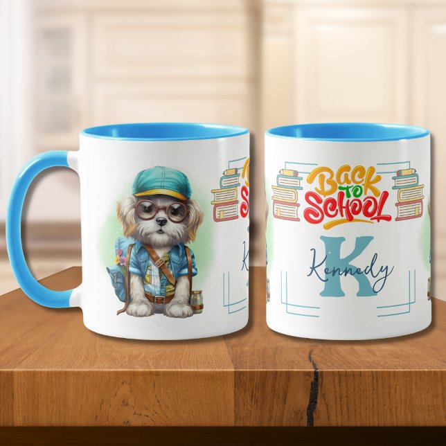 Zurück zu Schulhundepacken, kundenspezifisch Tasse (Von Creator hochgeladen)